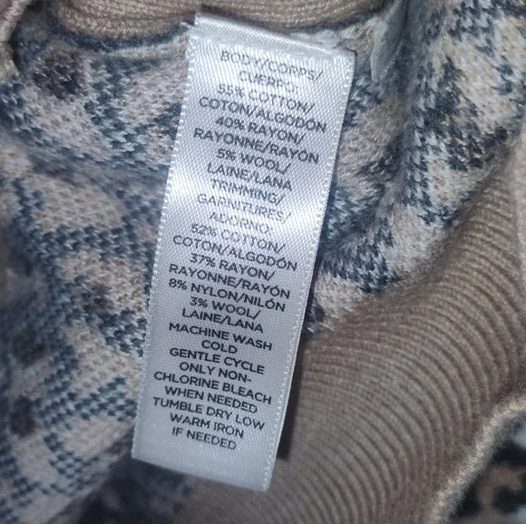 LOFT Leopard Print Women's Holiday Sweater SZ XXS P - Picture 4 of 4